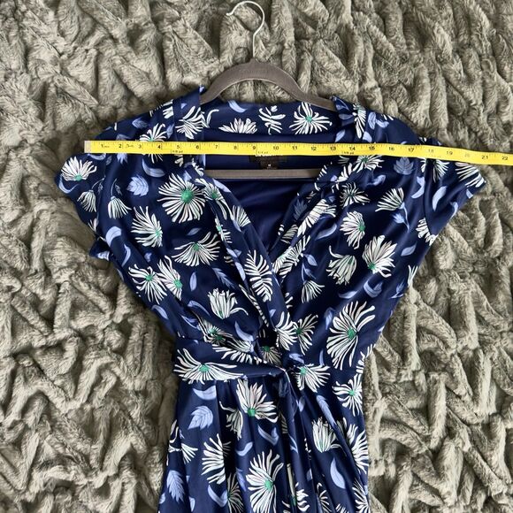 Liz Claiborne Blue Floral Short Sleeve Dress Women’s Size Medium - Picture 12 of 15